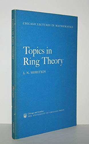 9780226328027: Topics in Ring Theory (Lectures in Mathematics)