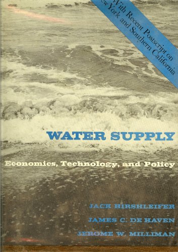Stock image for Water Supply : Economics, Technology and Policy for sale by Better World Books