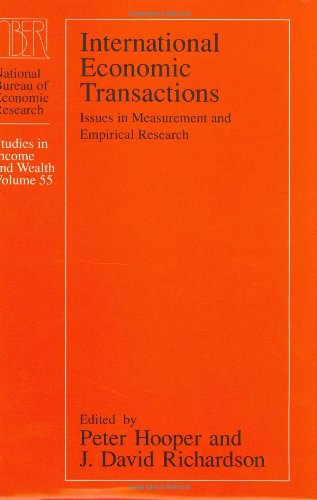 Stock image for International Economic Transactions : Issues in Measurement and Empirical Research for sale by Better World Books