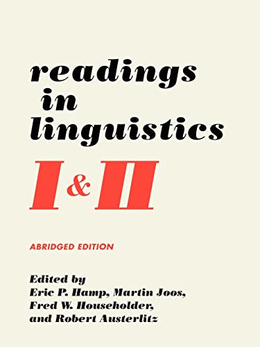 9780226410272: Readings in Linguistics I & II