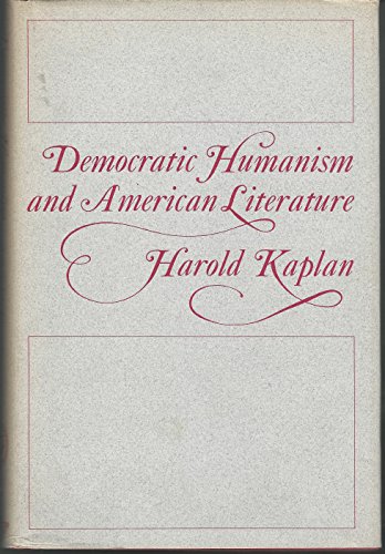 Imagen de archivo de Democratic Humanism and American Literature a la venta por Better World Books