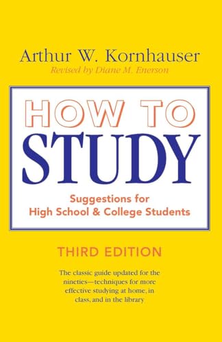 Imagen de archivo de How to Study: Suggestions for High-School and College Students a la venta por 2Vbooks