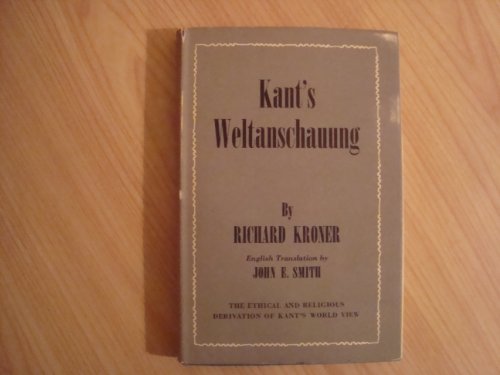 Stock image for Kant's Weltanschauung for sale by HPB-Diamond