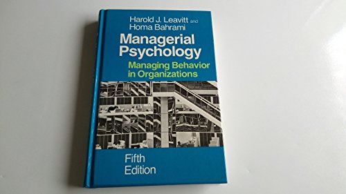 Beispielbild fr Managerial Psychology: Managing Behavior in Organizations zum Verkauf von ThriftBooks-Dallas