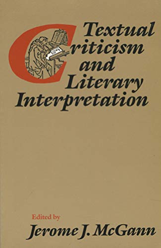 Imagen de archivo de Textual Criticism and Literary Interpretation a la venta por Better World Books: West