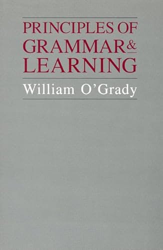 Imagen de archivo de Principles of Grammar and Learning a la venta por Books From California