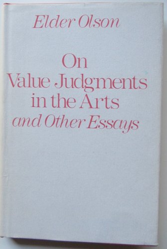 9780226628950: On Value Judgments in the Arts, and Other Essays