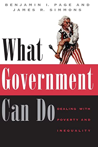 Imagen de archivo de What Government Can Do : Dealing with Poverty and Inequality a la venta por Better World Books: West