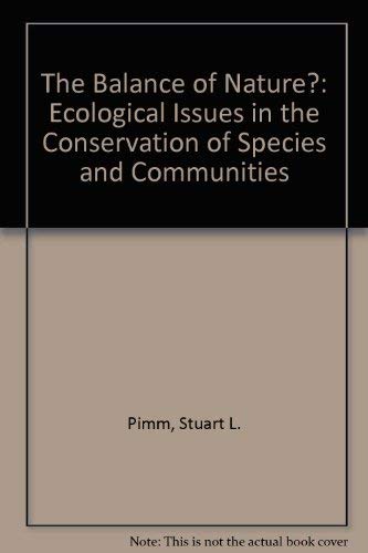 Beispielbild fr The Balance of Nature? : Ecological Issues in the Conservation of Species and Communities zum Verkauf von Better World Books