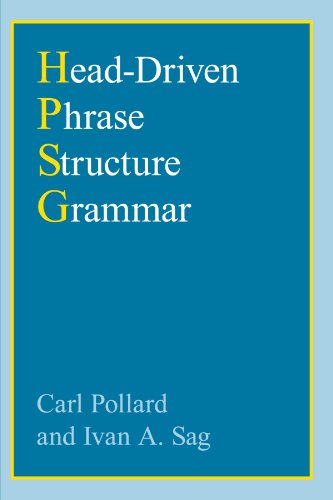 Stock image for Head-Driven Phrase Structure Grammar for sale by Better World Books