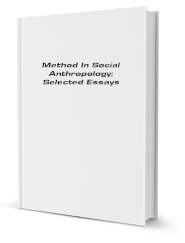 Stock image for Method in Social Anthropology. for sale by N. Fagin Books