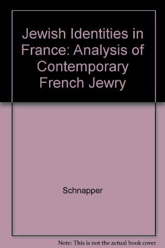 Stock image for Jewish Identities in France: An Analysis of Comporary French Jewry for sale by ThriftBooks-Atlanta