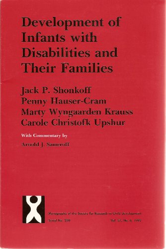 Stock image for Development of Infants with Disabilities and Their Families for sale by Better World Books
