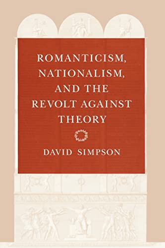 Stock image for Romanticism, Nationalism, and the Revolt against Theory for sale by HPB-Red