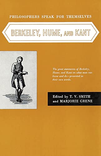 9780226764825: Philosophers Speak for Themselves: Berkeley, Hume, and Kant