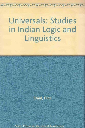 9780226770000: Universals: Studies in Indian Logic and Linguistics