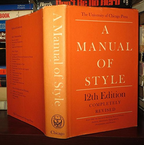 Beispielbild fr Manual of Style 12/E zum Verkauf von ThriftBooks-Atlanta