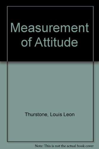 Imagen de archivo de Measurement of Attitude a la venta por Better World Books