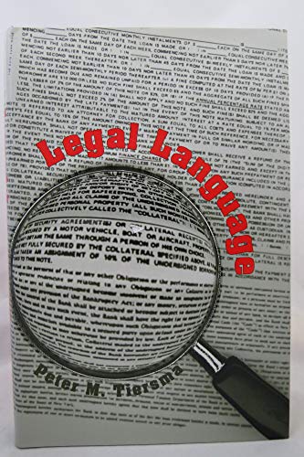 Stock image for Legal Language for sale by Better World Books: West