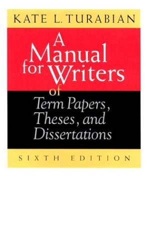 9780226816265: A Manual for Writers of Term Papers, Theses, and Dissertations
