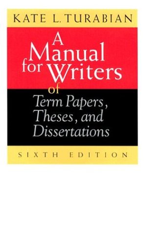 Stock image for A Manual for Writers of Term Papers, Theses, and Dissertations (Chicago Guides to Writing, Editing, and Publishing) for sale by Your Online Bookstore