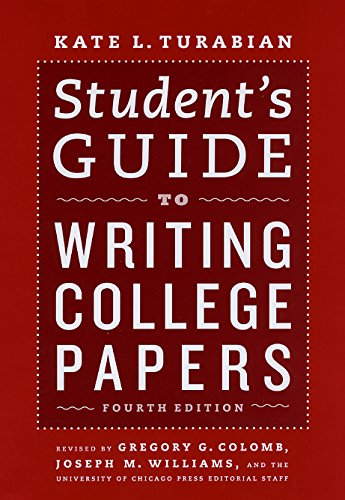 Imagen de archivo de Student's Guide to Writing College Papers : Fourth Edition a la venta por Better World Books