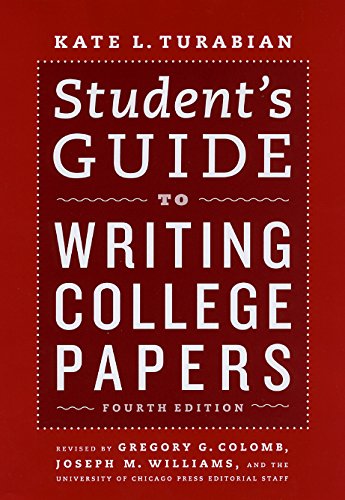 Stock image for Student's Guide to Writing College Papers : Fourth Edition for sale by Better World Books