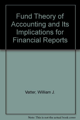 Stock image for Fund Theory of Accounting and Its Implications for Financial Reports (Midway Reprint Ser) for sale by GF Books, Inc.