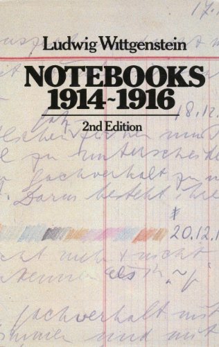 Beispielbild fr Notebooks, 1914-1916 (English, German and German Edition) zum Verkauf von Irish Booksellers