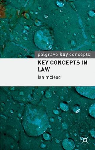 9780230000148: Key Concepts in Law (Palgrave Key Concepts)