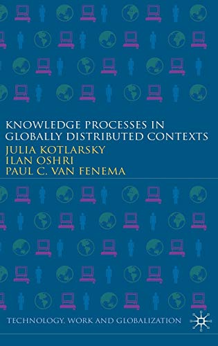 Beispielbild fr Knowledge Processes in Globally Distributed Contexts (Technology, Work and Globalization) zum Verkauf von Midtown Scholar Bookstore