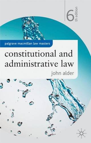 9780230013452: Constitutional and Administrative Law (Palgrave Macmillan Law Masters)