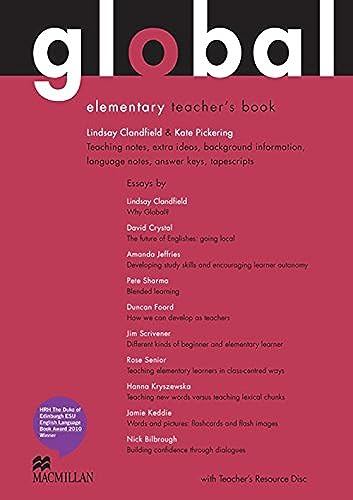 Global - Teacher Book - Elementary - With Resource DVD - CEFA1 / A2 (9780230032989) by Lindsay