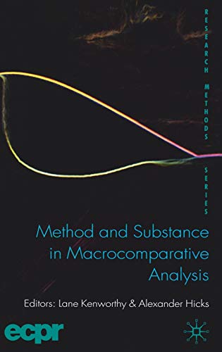 Imagen de archivo de Method and Substance in Macrocomparative Analysis a la venta por Ria Christie Collections