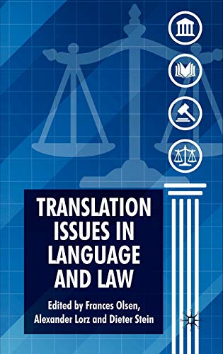 Beispielbild fr Translation Issues in Language and Law zum Verkauf von Lucky's Textbooks
