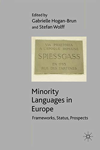 Stock image for Minority Languages in Europe: Frameworks, Status, for sale by N. Fagin Books