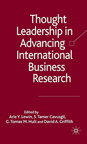 Stock image for Thought Leadership in Advancing International Business Research for sale by Midtown Scholar Bookstore