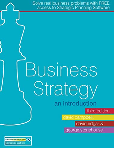 Business Strategy: An Introduction (9780230218581) by Edgar, David; Stonehouse, George