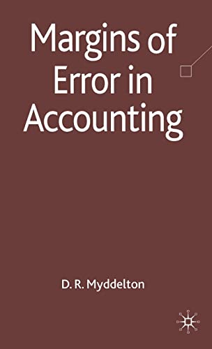 Stock image for Margins of Error in Accounting for sale by Webbooks, Wigtown