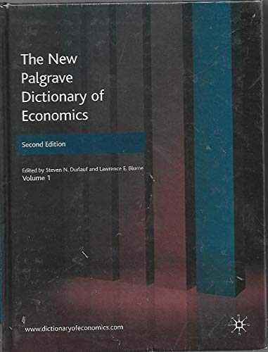 Stock image for The New Palgrave Dictionary of Economics for sale by GF Books, Inc.