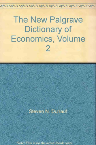 9780230226388: The New Palgrave Dictionary of Economics