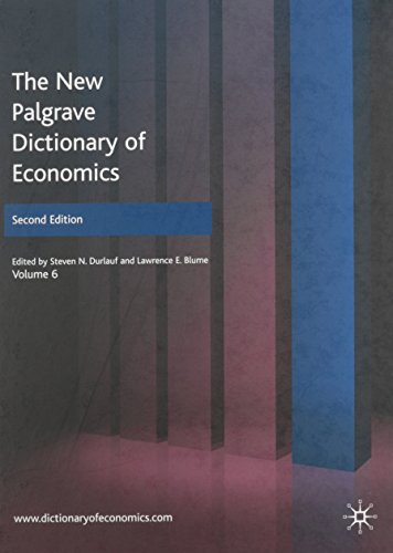 Imagen de archivo de The New Palgrave Dictionary of Economics a la venta por Better World Books