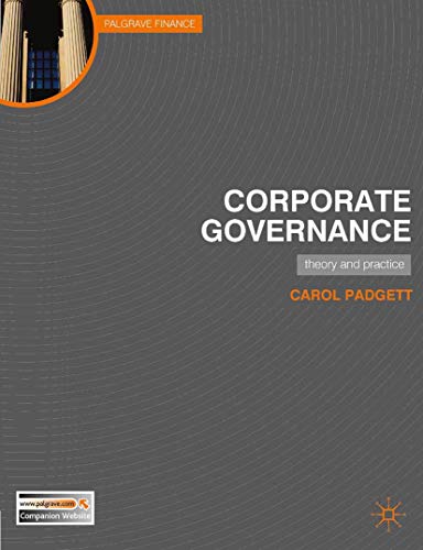 Stock image for Corporate Governance: Theory and Practice (Palgrave Finance) for sale by WorldofBooks