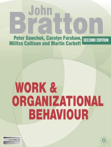 Beispielbild fr Work and Organizational Behaviour zum Verkauf von WorldofBooks