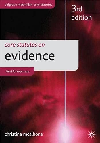 Stock image for Core Statutes on Evidence Books for sale by Books Puddle