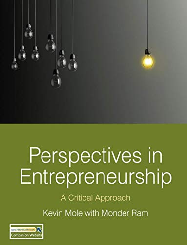Stock image for Perspectives in Entrepreneurship: A Critical Approach for sale by WorldofBooks