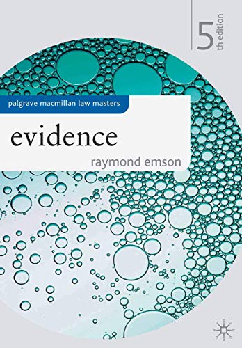 9780230272682: Evidence (Hart Law Masters, 25)