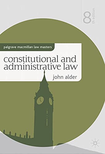 Stock image for Constitutional and Administrative Law (Palgrave Macmillan Law Masters) for sale by AwesomeBooks