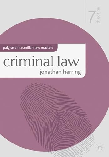 9780230285729: Criminal Law (Palgrave Macmillan Law Masters)