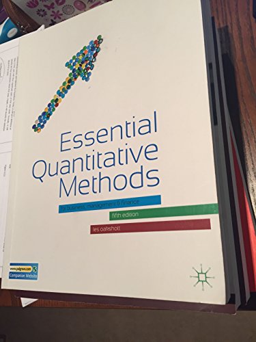 9780230302662: Essential Quantitative Methods: For Business, Management and Finance